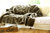 Decke Lammfell 205x160 cm Schaffell kleine Quadrate Überwurf Teppich Tagesdecke beige