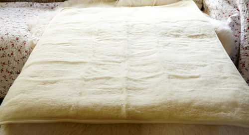 Echte Schurwolle Merinowolle Bettauflage 60x120 cm Babybett Matratzenauflage 100% WOLLE
