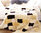 UNIKAT tolle weiche helle Schaffelldecke beige/ schwarz PATCHWORK 200x160 cm Tagesdecke Überwurf