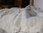 Wunderschöne weiche Decke aus Schaffell naturweiß / grau 200x160 cm Tagesdecke Überwurf