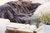 Decke sehr weiches Schaffell grau/ mausgrau 220x200 cm kurzes Fell Tagesdecke Überwurf gefüttert