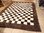 Decke Lammfell 200x160 cm Schaffell kleine Quadrate Überwurf Teppich Tagesdecke beige/weiß taupe
